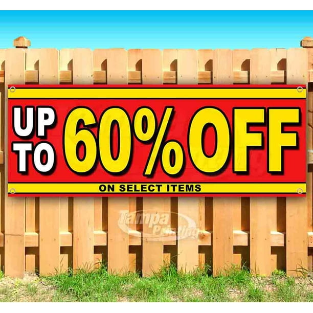 Holiday Special 60% Off 13 oz Banner Heavy-Duty Vinyl Single-Sided with Metal Grommets Holiday Special 60% Off 13 oz Banner Heavy-Duty Vinyl Single-Sided with Metal Grommets